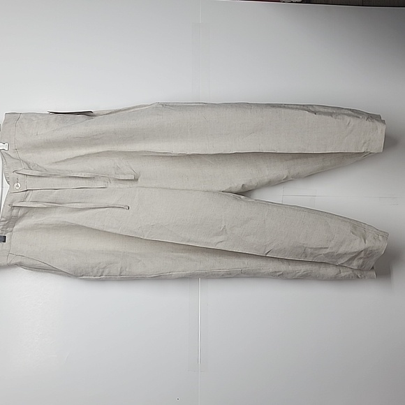 The Havanera Co. Sz 36-38 Natural Linen summer breeze pants.  Comfy elastic tie - Picture 1 of 13